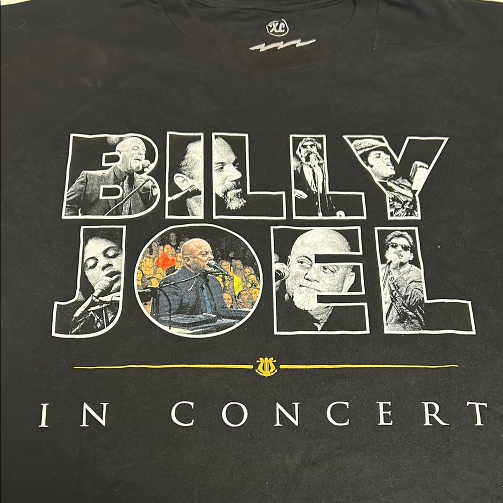 Billy Joel live In Concert Black T-Shirt MMXVII size XL Unisex Cotton - Picture 2 of 8